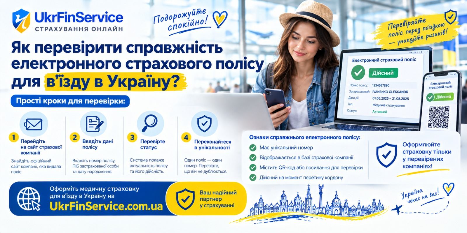 Как проверить подлинность электронного страхового полиса для въезда в Украину